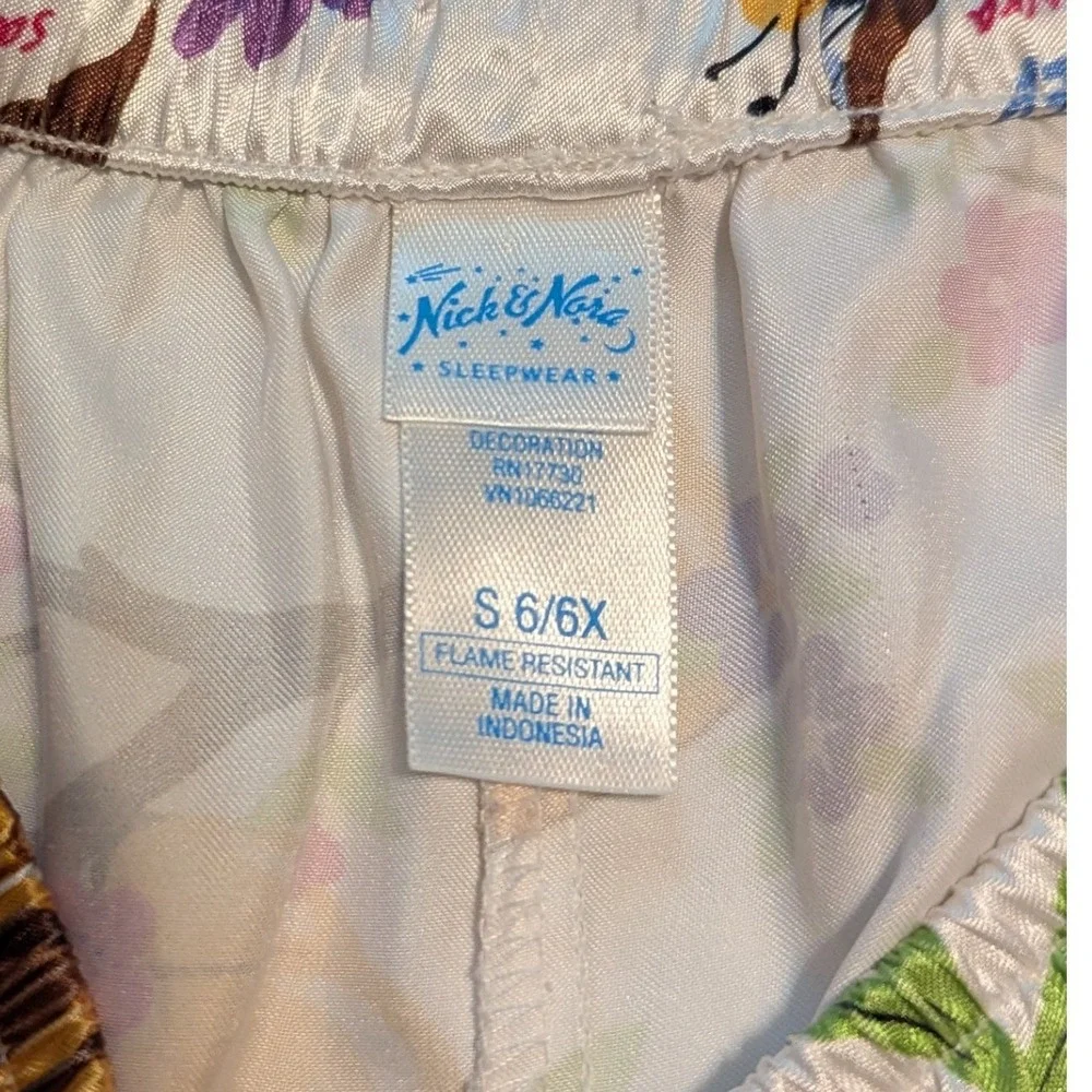 Y2K Nick & Nora Pajama Set Kid Sz 6X Save The Honeybee Satin Cami Shorts 2pc PJs